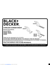 Black & Decker GSL75 Instruction Manual