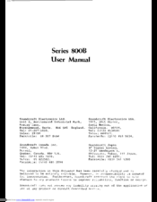 SoundCraft 800B User Manual