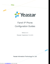 Yeastar Technology Fanvil Configuration Manual