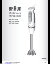 Braun MR 560 FRESH Manual