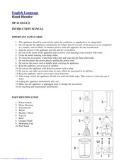 SAPIR SP-1112-GC2 Instruction Manual