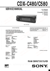 Sony CDX-C580 Service Manual