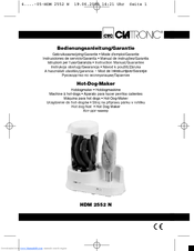 Clatronic HDM 2552N Instruction Manual