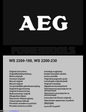 Aeg WS 2200-180 Original Instructions Manual