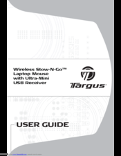 Targus Stow-N-Go Notebook Mouse User Manual