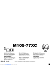 Husqvarna M105-77XC Instruction Manual