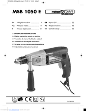 Meister MSB 1050 E Instructions Manual
