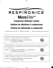 Respironics MicroElite Instructions For Use Manual