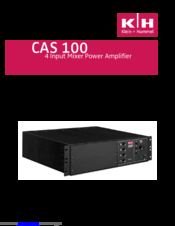 Klein + Hummel CAS 100 Operating Manual