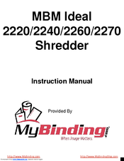MBM Ideal 2270 Instruction Manual
