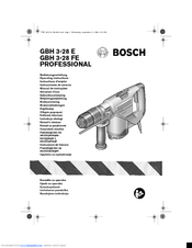 Bosch GBH 3-28 FE Operating Instructions Manual