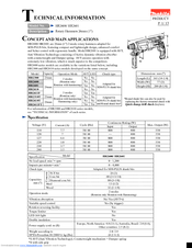 Makita JR2601 Technical Information