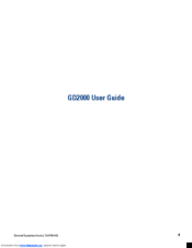 General Dynamics Itronix GD2000 User Manual