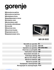 Gorenje MO 20 DCE Instruction Manual