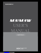 Kurzweil M3W User Manual
