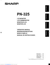 Sharp PN-325 Operation Manual