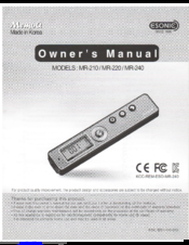 Memoq Mk220 Owner's Manual