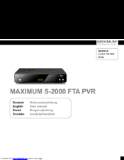 Maximum S-2000 FTA PVR User Manual