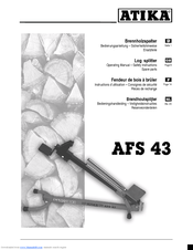 ATIKA AFS 43 Operating Manual