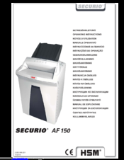 HSM securio AF150 Operating Instructions Manual