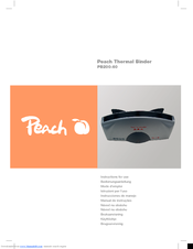 Peach PB200-60 Instructions For Use Manual