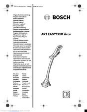 Bosch ART 23 Easytrim Accu 3 600 H78 H SERIES Original Instructions Manual