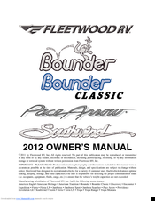 FLEETWOOD RV PACE ARROW Owner's Manual