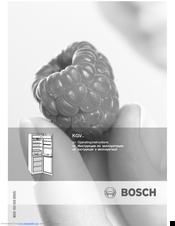 Bosch KGV Series Operating Instructions Manual