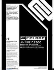 Reloop Ampire D2500 Operation Manual