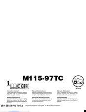 Husqvarna M115-97TC Instruction Manual