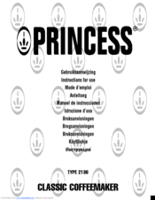 Princess 2136 Instructions For Use Manual