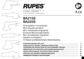 RUPES BA215S Operating Instructions Manual