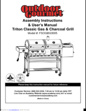 Outdoor Gourmet FSOGBG3005 Assembly Instructions And User's Manual