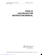 Derksen PHOS 20 Instruction Manual