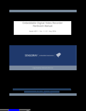 Sensoray 4011 Hardware Manual