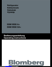 Blomberg SSM 9550 XA+ Operating Instructions Manual