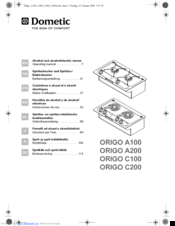 Dometic ORIGO A100 Operating Manual