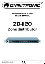 Omnitronic ZD-1120 User Manual