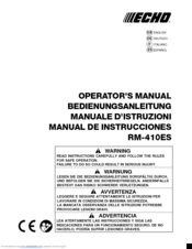 Echo RM-410ES Operator's Manual
