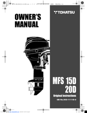 TOHATSU mfs 15D Original Instructions Manual