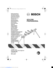 Bosch GTA 3700 Operating Instructions Manual