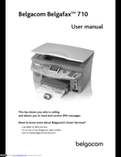 BELGACOM Belgafax 710 User Manual