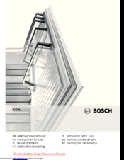 Bosch KGN39H96 Instructions For Use Manual