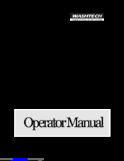 Washtech CD 260 Operator's Manual