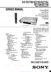 Sony SLV-SX110A Service Manual