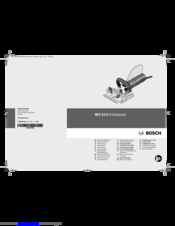 Bosch GFF 22 A Professional Original Instructions Manual