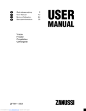 Zanussi ZFT11114WA User Manual