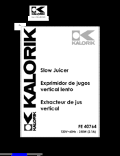 Kalorik FE 40764 Operating Instructions Manual