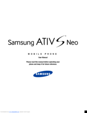 Samsung ATIV S Neo User Manual