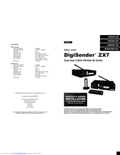 DigiSender DG458  ZX7 Manual